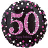 Anagram - Ballon Mylar 18Po - 50 Ans Rose - Party Shop