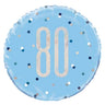 Unique - Ballon Mylar 18Po - 80 Ans Bleu & Argent - Party Shop