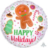 Anagram - Ballon Mylar 18Po - Biscuit Et Bonbons (Happy Holidays) - Party Shop