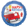 Anagram - Ballon Mylar 18Po - Camion Pompier Happy Birthday - Party Shop