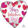 Anagram - Ballon Mylar 18Po - Coeur Blanc (Happy Valentine'S Day) - Party Shop