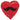 Anagram - Ballon Mylar 18Po - Coeur Rouge Et Moustache Noire - Party Shop