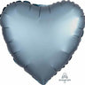 Anagram - Ballon Mylar 18Po - Coeur Satin - Bleu Acier - Party Shop