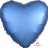 Anagram - Ballon Mylar 18Po - Coeur Satin - Bleu D'Azure - Party Shop
