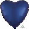 Anagram - Ballon Mylar 18Po - Coeur Satin - Bleu Navy - Party Shop