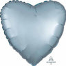 Anagram - Ballon Mylar 18Po - Coeur Satin - Bleu Pastel - Party Shop