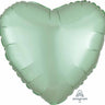Anagram - Ballon Mylar 18Po - Coeur Satin - Vert Menthe - Party Shop