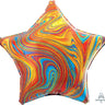 Anagram - Ballon Mylar 18Po-Etoile Marblez Orange - Party Shop