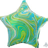 Anagram - Ballon Mylar 18Po-Etoile Marblez Vert - Party Shop