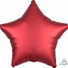 Anagram - Ballon Mylar 18Po - Étoile Satin - Rouge Sangria - Party Shop