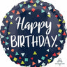 Anagram - Ballon Mylar 18Po - Happy Birthday (Confettis) - Party Shop