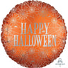 Qualatex - Ballon Mylar 18Po - Happy Halloween (Crâne Et Toiles) - Party Shop