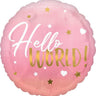 Anagram - Ballon Mylar 18Po - Hello World Rose - Party Shop