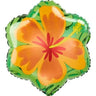 Anagram - Ballon Mylar 18Po - Hibiscus Orange Et Mauve - Party Shop