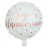 Santex - Ballon Mylar 18Po - Joyeux Anniversaire Rose Gold - Party Shop