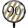 Creative Converting - Ballon Mylar 18Po - Noir & Or 90Ans - Party Shop