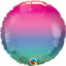 Qualatex - Ballon Mylar 18Po - Ombré Vert Rose - Party Shop