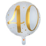 Santex - Ballon Mylar 18Po Or - 40 Ans - Party Shop