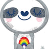 Anagram - Ballon Mylar 18Po - Paresseux Avec Arc-En Ciel - Party Shop