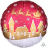 Qualatex - Ballon Mylar 18Po - Paysage De Noel - Party Shop