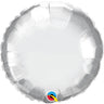 Qualatex - Ballon Mylar 18Po Rond Chrome -  Argent - Party Shop