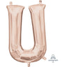 Anagram - Ballon Mylar À L'Air 16Po - U -  Rosegold - Party Shop