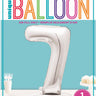 Unique - Ballon Mylar Centre De Table - Chiffre 7 Argent - Party Shop