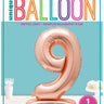 Unique - Ballon Mylar Centre De Table - Chiffre 9 Rosegold - Party Shop