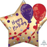 Anagram - Ballon Mylar Multi Shape - Happy Birthday - Etoile - Party Shop