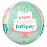 Anagram - Ballon Mylar Orbz  - Gâteau Pastel (Happy Birthday) - Party Shop