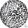 Anagram - Ballon Mylar Orbz - Léopard Noir Et Blanc - Party Shop