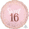 Anagram - Ballon Mylar Supershape - 16 Ans Rose Et Doré - Party Shop