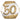 Anagram - Ballon Mylar Supershape- Blanc Or - 50 Ans 3D - Party Shop
