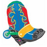 Anagram - Ballon Mylar Supershape - Botte De Cowboy Coloré - Party Shop