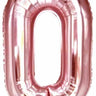 TRICO BALLOON - Ballon Mylar Supershape Chiffre 0 - Rose Gold - Party Shop