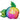 BLC - Ballon Mylar Supershape- Fleur Multicolore - Party Shop