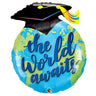 Qualatex - Ballon Mylar Supershape - Graduation "The World" - Party Shop