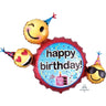 Anagram - Ballon Mylar Supershape - Happy Birthday - Emoji - Party Shop