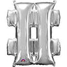 Anagram - Ballon Mylar Supershape - Lettre # - Argent - Party Shop