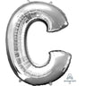 Anagram - Ballon Mylar Supershape - Lettre C Argent - Party Shop