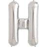 Anagram - Ballon Mylar Supershape - Lettre H Argent - Party Shop