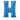 Anagram - Ballon Mylar Supershape - Lettre H Bleu - Party Shop