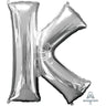 Anagram - Ballon Mylar Supershape - Lettre K - Argent - Party Shop