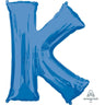 Anagram - Ballon Mylar Supershape - Lettre K Bleu - Party Shop