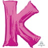 Anagram - Ballon Mylar Supershape - Lettre K Magenta - Party Shop
