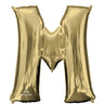 Anagram - Ballon Mylar Supershape - Lettre M - Or Blanc - Party Shop