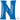 Anagram - Ballon Mylar Supershape - Lettre N - Bleu - Party Shop