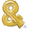 Anagram - Ballon Mylar Supershape - Lettre & - Or - Party Shop