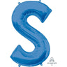 Anagram - Ballon Mylar Supershape - Lettre S Bleu - Party Shop