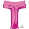 Anagram - Ballon Mylar Supershape - Lettre T Magenta - Party Shop
